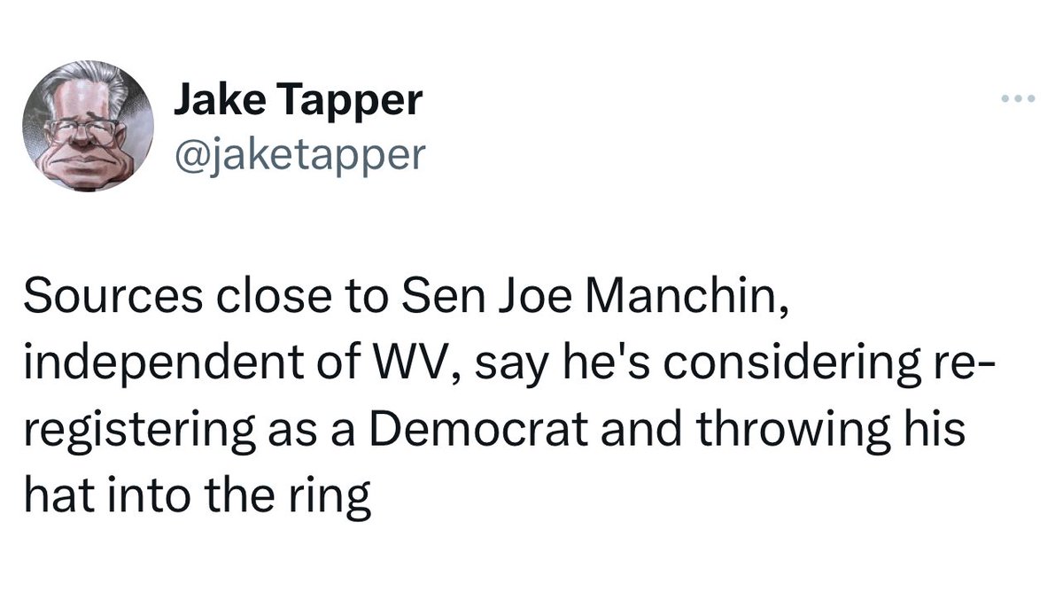 Sources close to my middle finger say Joe Manchin can fuck all the way off.