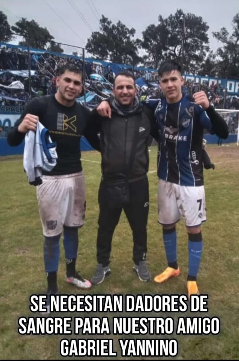 AzulBlancoNegro's tweet photo. GABRIEL NOS NECESITA 
Cómo es de público conocimiento, Gabriel Yanino fue víctima de un hecho delictivo grave y se encuentra luchando por su vida. Se necesitan dadores de sangre q deberán presentarse en el Hosp Carrillo, en Hemoterapia, de lunes a jueves de 8 a 10 horas con DNI. https://t.co/oBUQIcYrlo