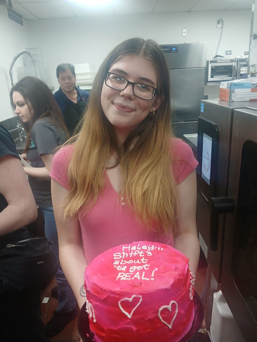 Chilis Hamilton Quarter celebrating Haley’s promotion into management.  Congrats Haley! #chilisgrow