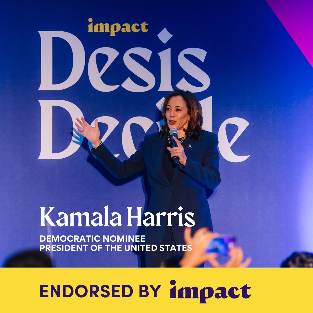IA_Impact's tweet photo. LET'S GOOOO!!!!! We're thrilled to join President Biden in throwing our unequivocal support behind @KamalaHarris for President.

Visit https://t.co/NsMkZD2UZ4 to show your support for the first Indian American president, and get your exclusive "Kamala ke Saath" t-shirt today!!! https://t.co/meYDOwmFCO