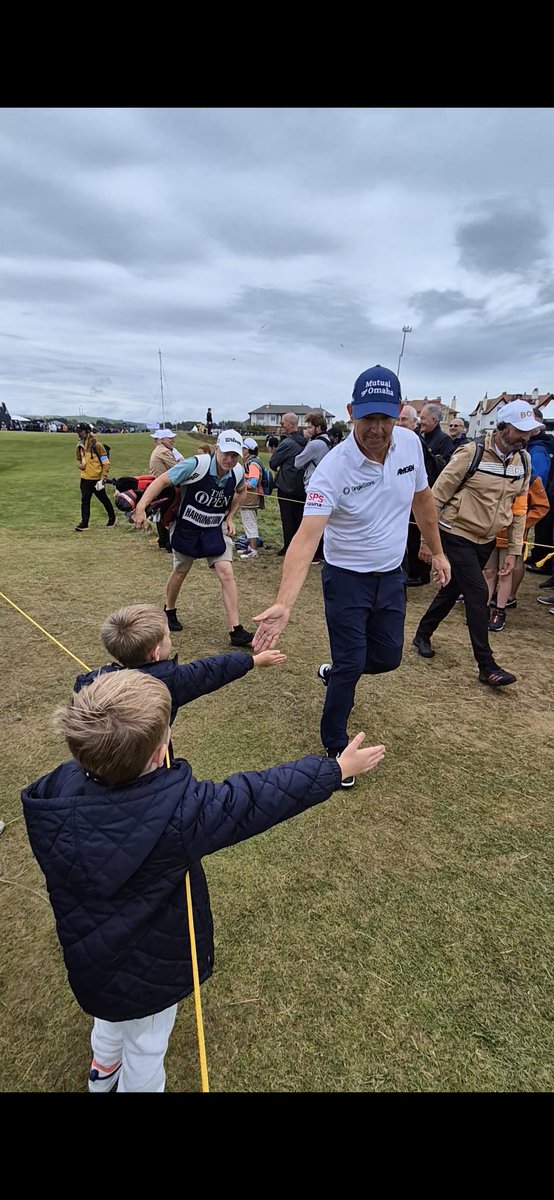 My boy Paddy meeting his namesake at <a href="/TheOpen/">The Open</a> today. The boys had an absolutely brilliant time! <a href="/padraig_h/">Padraig Harrington</a>