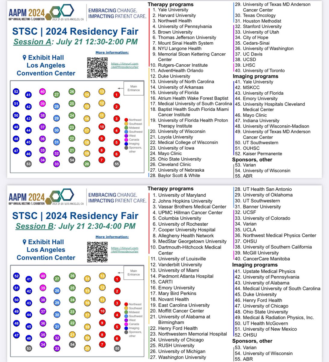 ADiazPC's tweet image. Thrilled to be back this year at the annual 2024 #AAPM representing @StanfordRadOnc @SUMedPhysics Residency Program 🎉 come check us out at table 32! Complete our survey and enter our raffle! #medphys #radonc #stanford