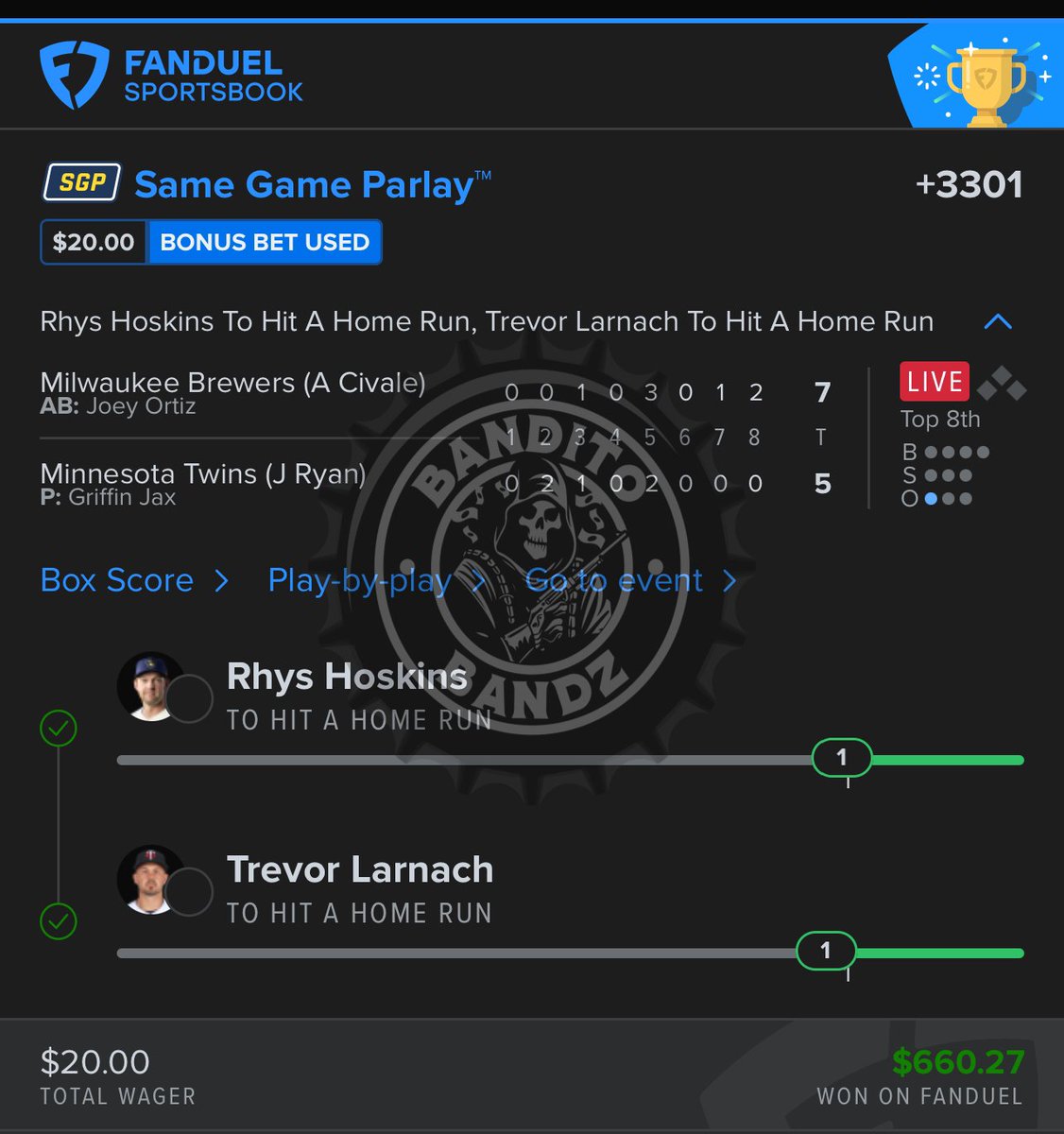 BeerMoneyyPicks's tweet photo. Hoskins for the double bang ‼️ 

🏦 🔫

@bandito_bandz

Message 👆 to get 30% off the monthly pass!

https://t.co/9zqTUV4dgj

#GamblingX https://t.co/HX9j3gMBwy