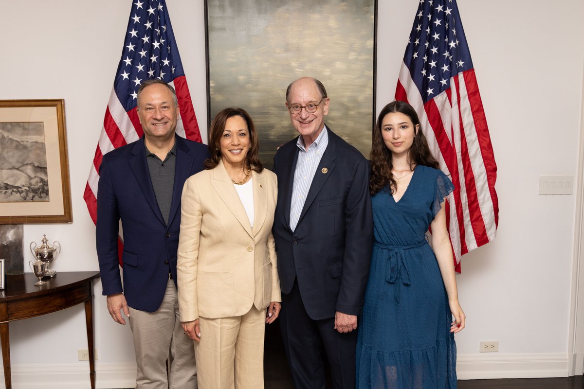 My daughter and I were happy to see <a href="/KamalaHarris/">Kamala Harris</a> and <a href="/DouglasEmhoff/">Doug Emhoff</a> last month in our Congressional district.
