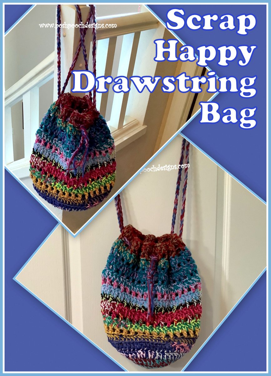 PoshPoochDesign's tweet image. Scrap Happy Drawstring Bag Crochet Pattern And Video - #crochetpattern #crochetvideo #drawstringbags …shpoochdesignsdogclothes.blogspot.com/2022/01/scrap-…