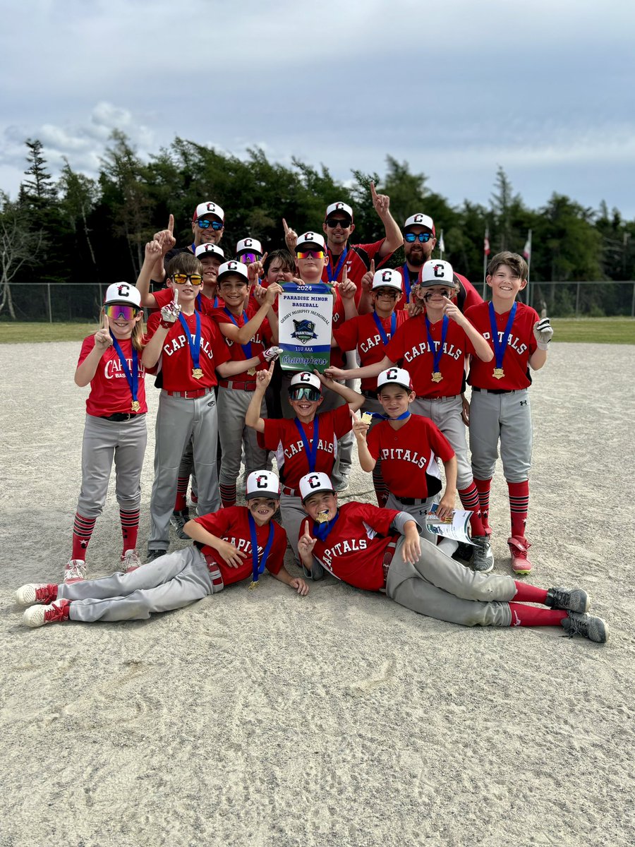 Caps11UAAA's tweet photo. CAPS WIN the Championship! The Caps win an epic nail-biter of a game vs the Raiders. Caps made a huge comeback, score 4 in the bottom to tie, went to an EXTRA inning where they got some great D, before walking it off in the bottom! Huge congrats to the Raiders who played amazing! https://t.co/s6CshJcc74