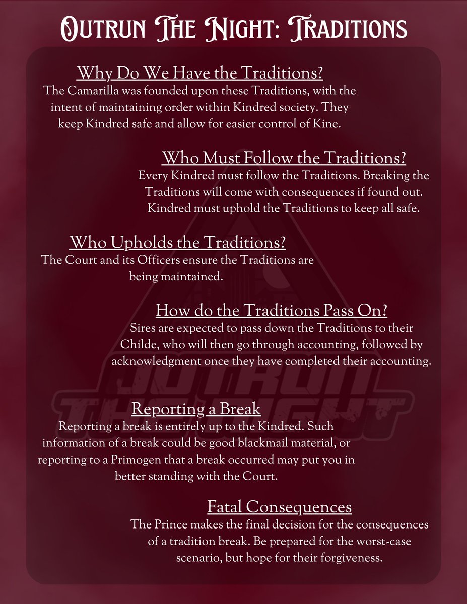 OutrunRP's tweet photo. Here's a handy graphic made by @bella_boo23! Now it's easy to learn the traditions and why they're important!  Join the community today @ https://t.co/bTmTKHwUbH https://t.co/0xw4MnKjZN