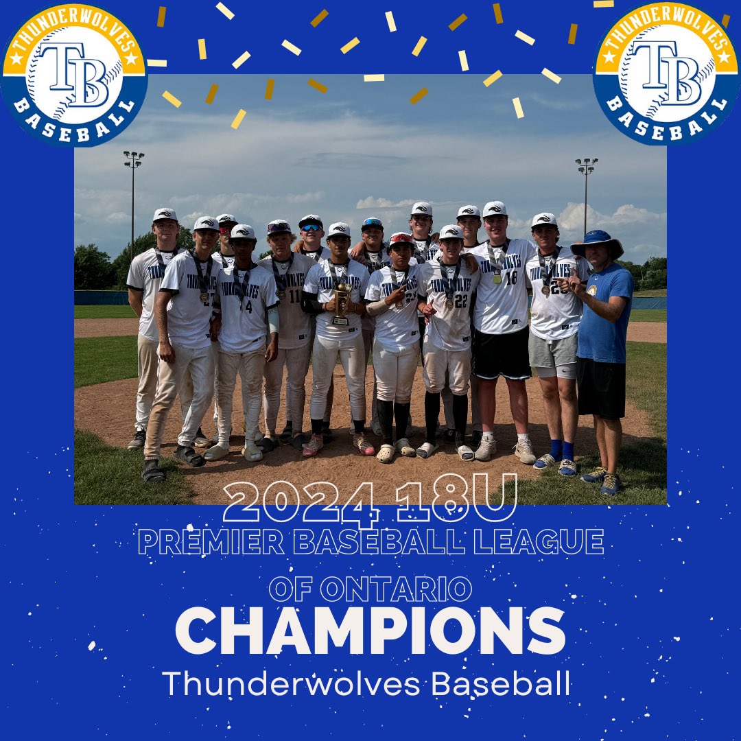 Thunderwolves Baseball Recruiting (@twolvesscout) on Twitter photo Congratulations to our Scout team, 2024 18u <a href="/ThePBLO/">Premier Baseball League of Ontario</a> Champions‼️ 🔵🟡 Congratulations to our Scout team, 2024 18u <a href="/ThePBLO/">Premier Baseball League of Ontario</a> Champions‼️ 🔵🟡