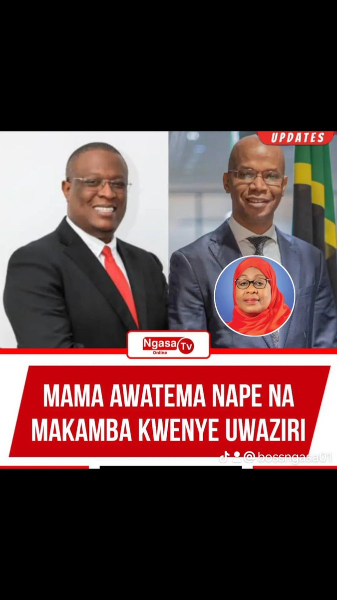 BossNgasa's tweet photo. Rais Samia Suluhu Hassan ametengua uteuzi wa Waziri wa Habari, Mawasiliano na Teknolojia ya Habari Nape Nnauye na amemteua Jerry Silaa kuwa Waziri wa wizara hiyo. 

Pia, Rais  Samia ametengua uteuzi wa Waziri wa Mambo ya Nje na Ushirikiano wa Afrika Mashariki Mhe. January Yusuf https://t.co/Eeek97PoiN