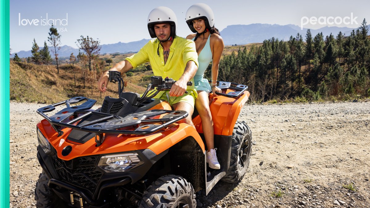 loveislandusa's tweet photo. Miguel and Leah are driving this love to the summit! ✨ #LoveIslandUSA https://t.co/79zuPDJ8OU