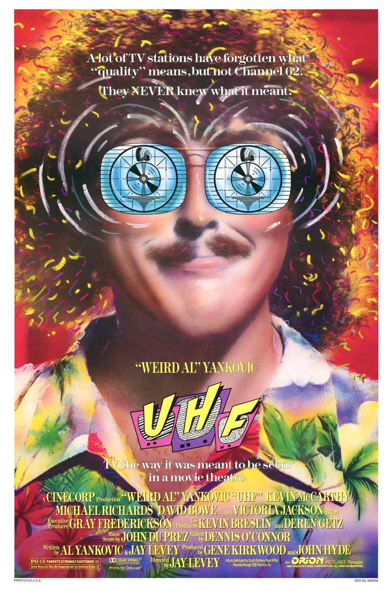 FilmNewsNos's tweet photo. 🎬MOVIE HISTORY: 35 years ago today, July 21, 1989, the movie ‘UHF’ opened in theaters!
#AlYankovic #DavidBowe #FranDrescher #VictoriaJackson #MichaelRichards #StanleyBrock #SueAneLangdon #AnthonyGeary #GeddeWatanabe #DrDemento #EmoPhilips #TrinidadSilva #BillyBarty #WeirdAl https://t.co/V4J5Mmtt6M