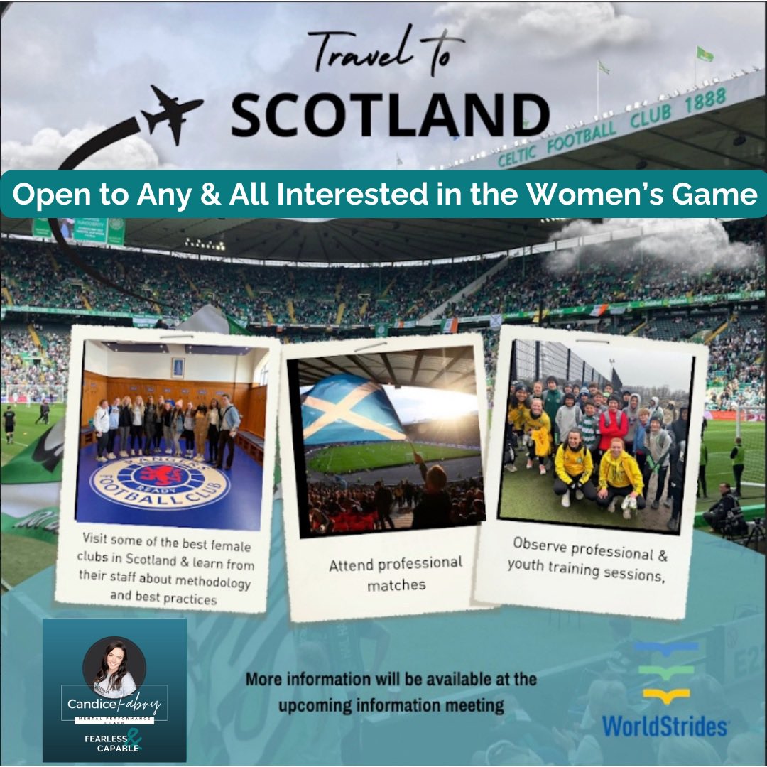 youtu.be/c9g6V3diEPk?fe…

May 2025, I am organizing my very first Fearless &amp; Capable Coach Education trip to Glasgow, Scotland! This trip will be focused on the female game with educational visits to clubs such as Celtic FC, Glasgow City, and Rangers FC