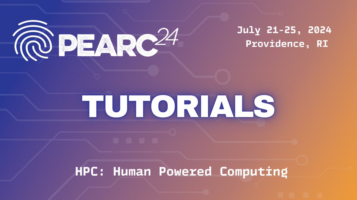 PEARC_Conf's tweet image. #PEARC24 tutorials will provide participants with in-depth training in the use, facilitation, or operation of #researchcomputing services + #dataresources. #computing #datascience #HPC #supercomputing

web.cvent.com/event/f318e73c…