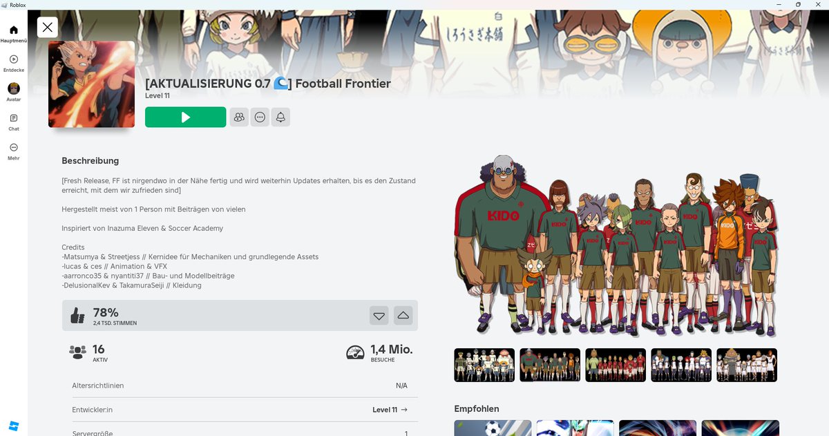 Having a Euros tournament in vroh is even more brain dead than having a Euros tournament in Inazuma Eleven Roblox