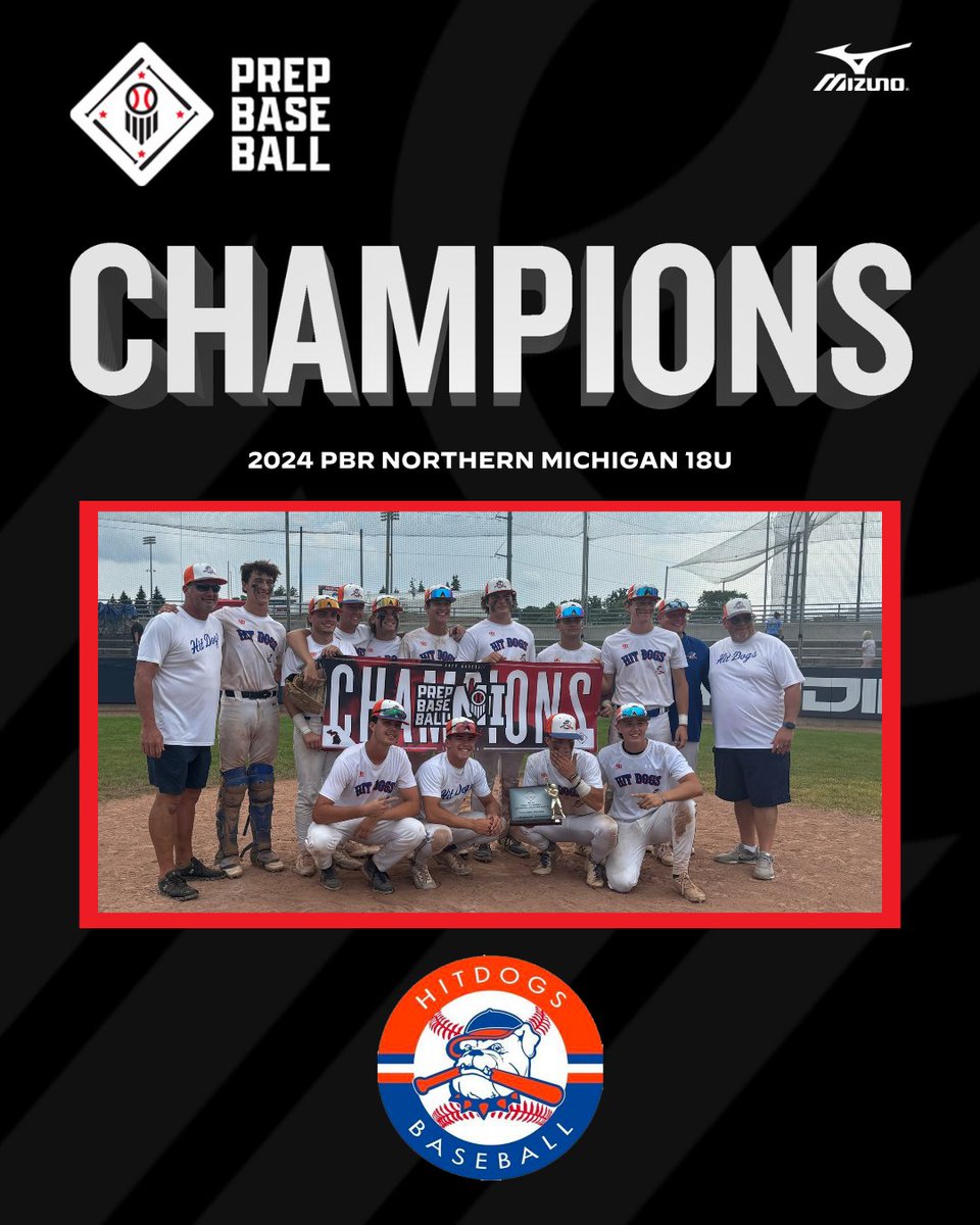 🏆 2024 PBR Northern Michigan🏆 
18U CHAMPIONS!

Final Score 
18U Hit Dogs: 9
HBC: 2

<a href="/HitDogs_23s24s/">Hit Dogs 18U (23s & 24s)</a>

MVP: <a href="/Jaden__Oliver/">Jaden Oliver</a> + <a href="/Nilson3Jack/">Jack Nilson</a>