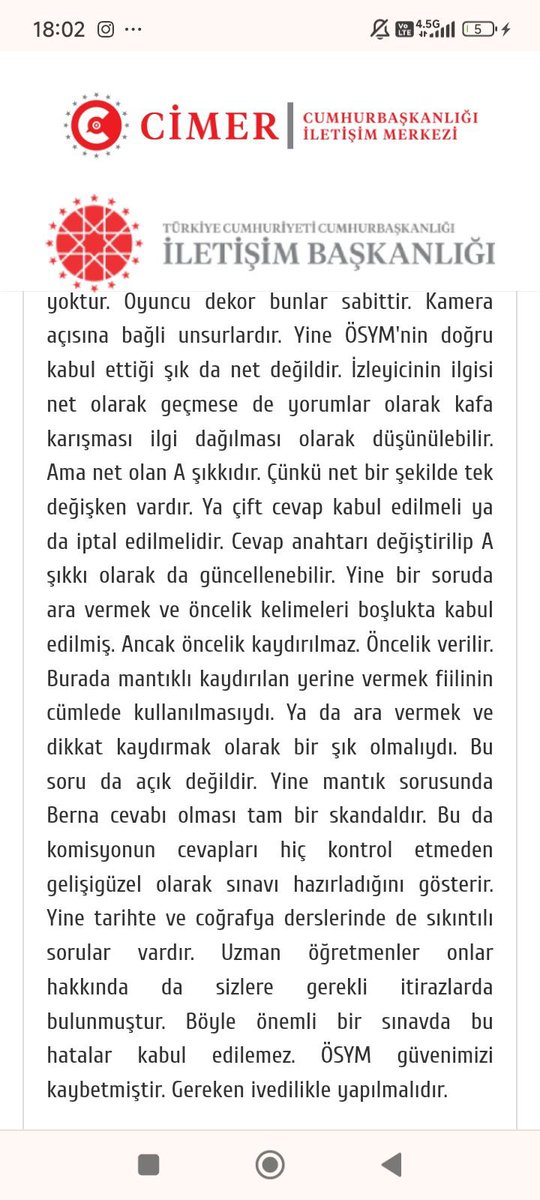 Bir Türkçe öğretmeninin KPSS 2024 hakkında CİMER'e şikayeti.
#kpss2024iptaledilsin