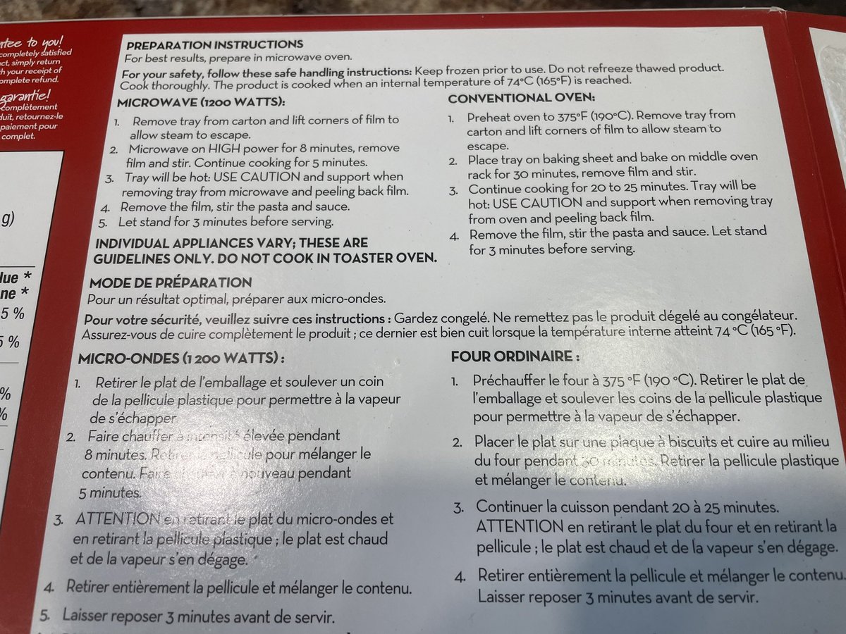 HeChoseLevi's tweet photo. @GTboutique Why have oven instructions if the packaging is going to melt in the oven after 20 minutes when the total cook time I almost an hour https://t.co/Jizm1CP4T5