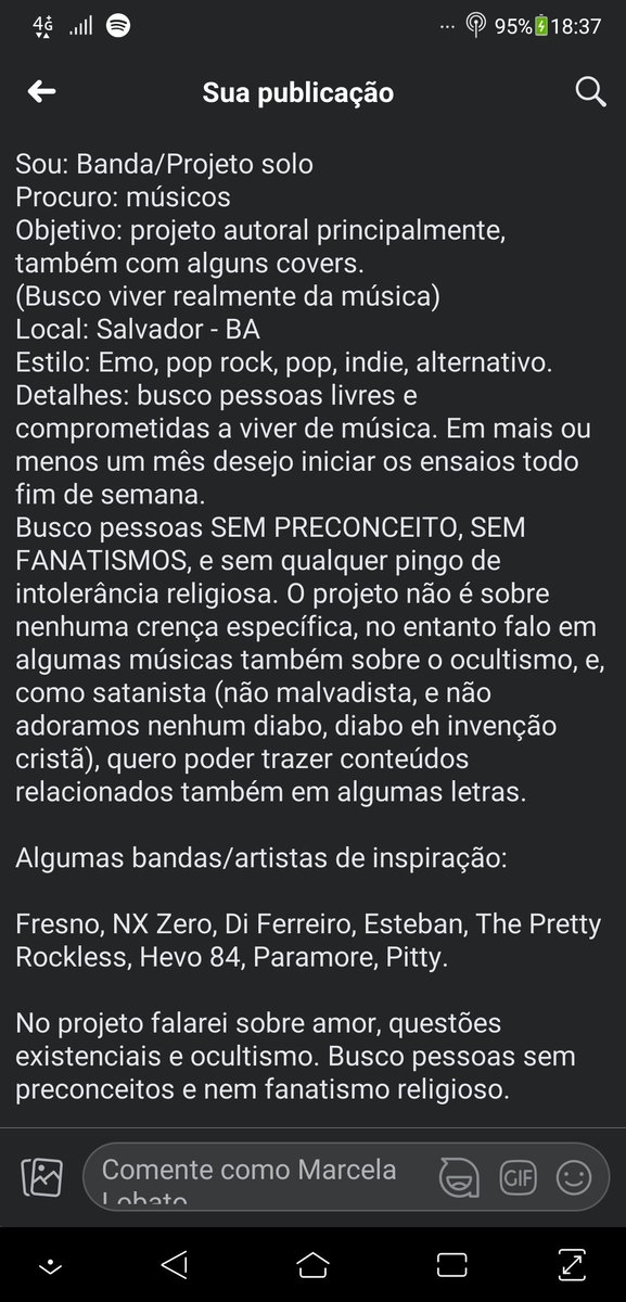 lobatomarcela's tweet photo. Fazendo algo mais útil e necessário:
Algum emo de Salvador que toque algo por aí? 
#Emo #Banda #Salvador #BA #KeepEmoAlive #Amor #CoraçãoPartido #DorExistencial #Ocultismo #Satanismo #Artista #ArtistaIndependente #MarcelaLobato 
https://t.co/J3sbRwed7Z https://t.co/FrUNanB6Hd