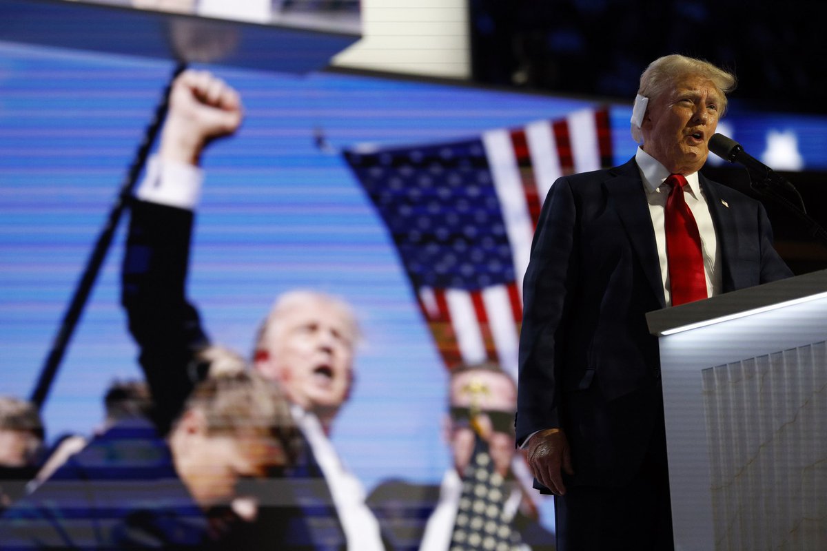 ashlucas01's tweet photo. After a 24-hour nap — the RNC sure knew how to take it out of me — I’m excited to share some of these final moments from the fourth and final day. 

Former President Trump delivered a 90-minute speech and formally accepted the Republican presidential nomination. https://t.co/QGvHWzUub6