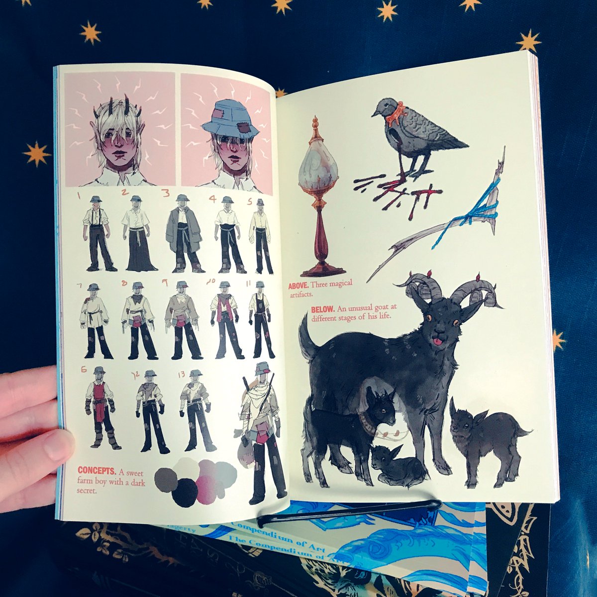 IntroSpectres's tweet image. It's my extreme delight to finally share 'The Compendium of Unrevealed Art &amp;amp; Other Rarities'.  This artbook is lovingly collected 144-pg menagerie of illustrations, WIPS, unreleased comic work, and commentary. This is my art in banquet form.