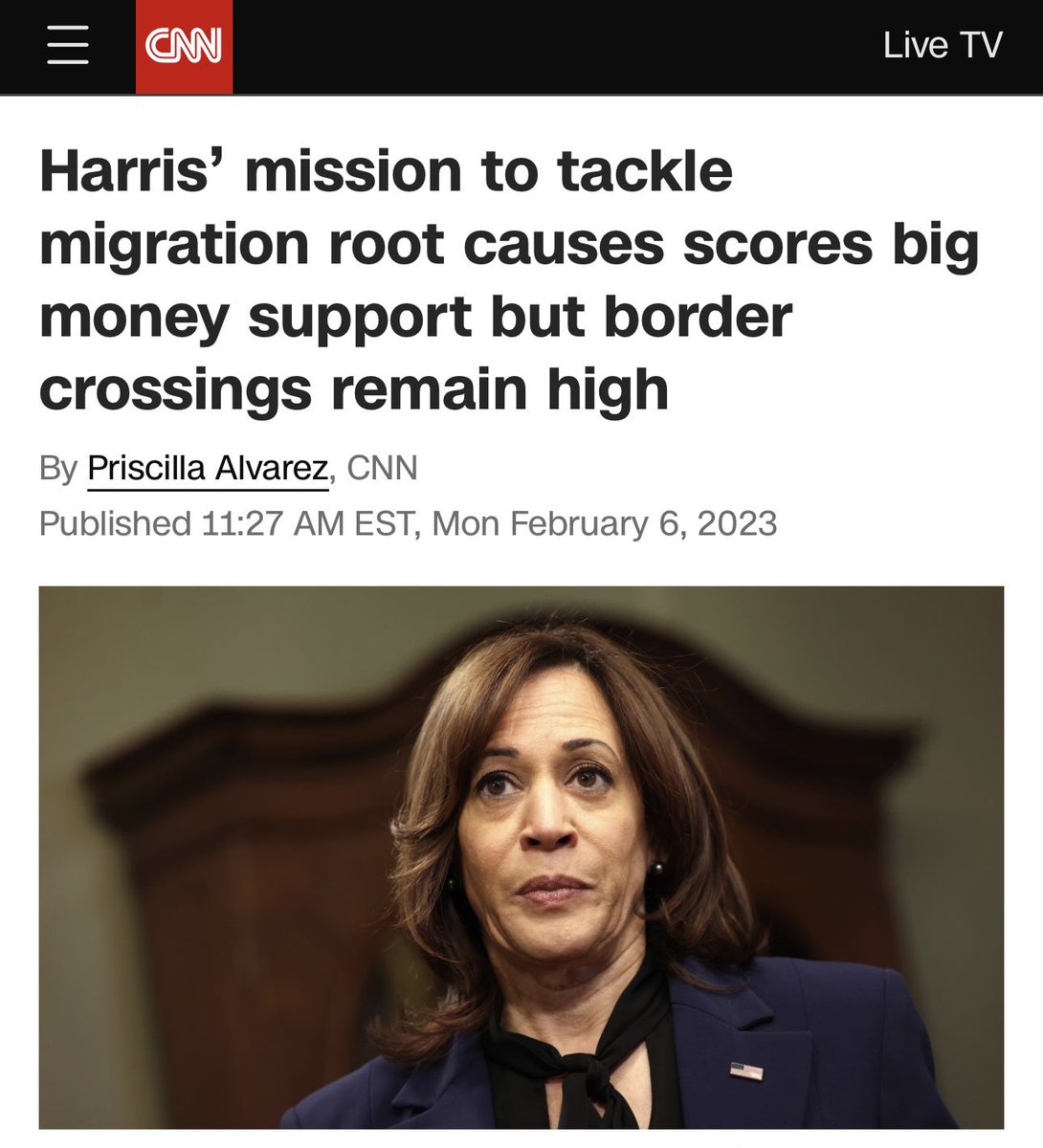 mtgreenee's tweet photo. Kamala Harris is one of two things:

1. The architect of the TEN MILLION illegal alien invasion into America…or

2. The total and complete failure who couldn’t secure the border. 

The first is treason. 

Both are disqualifying. https://t.co/EGKNcpTR8N
