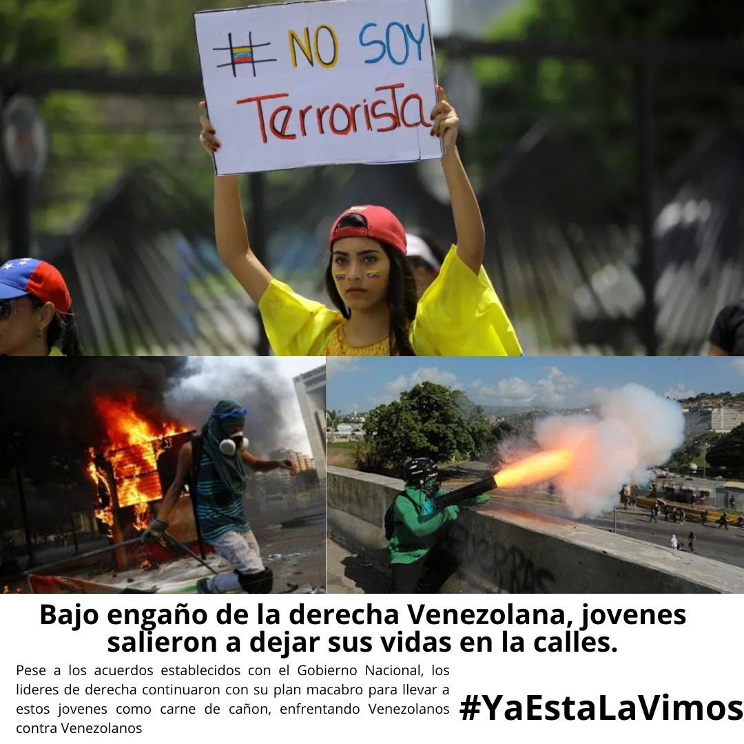<a href="/lasillarota/">La Silla Rota</a> ELLOS SON EL ODIO 
SON LA VIOLENCIA 

#EstaYaLaVimos

EL PDTE. <a href="/NicolasMaduro/">Nicolás Maduro</a> ES LA GARANTÍA DE LA PAZ