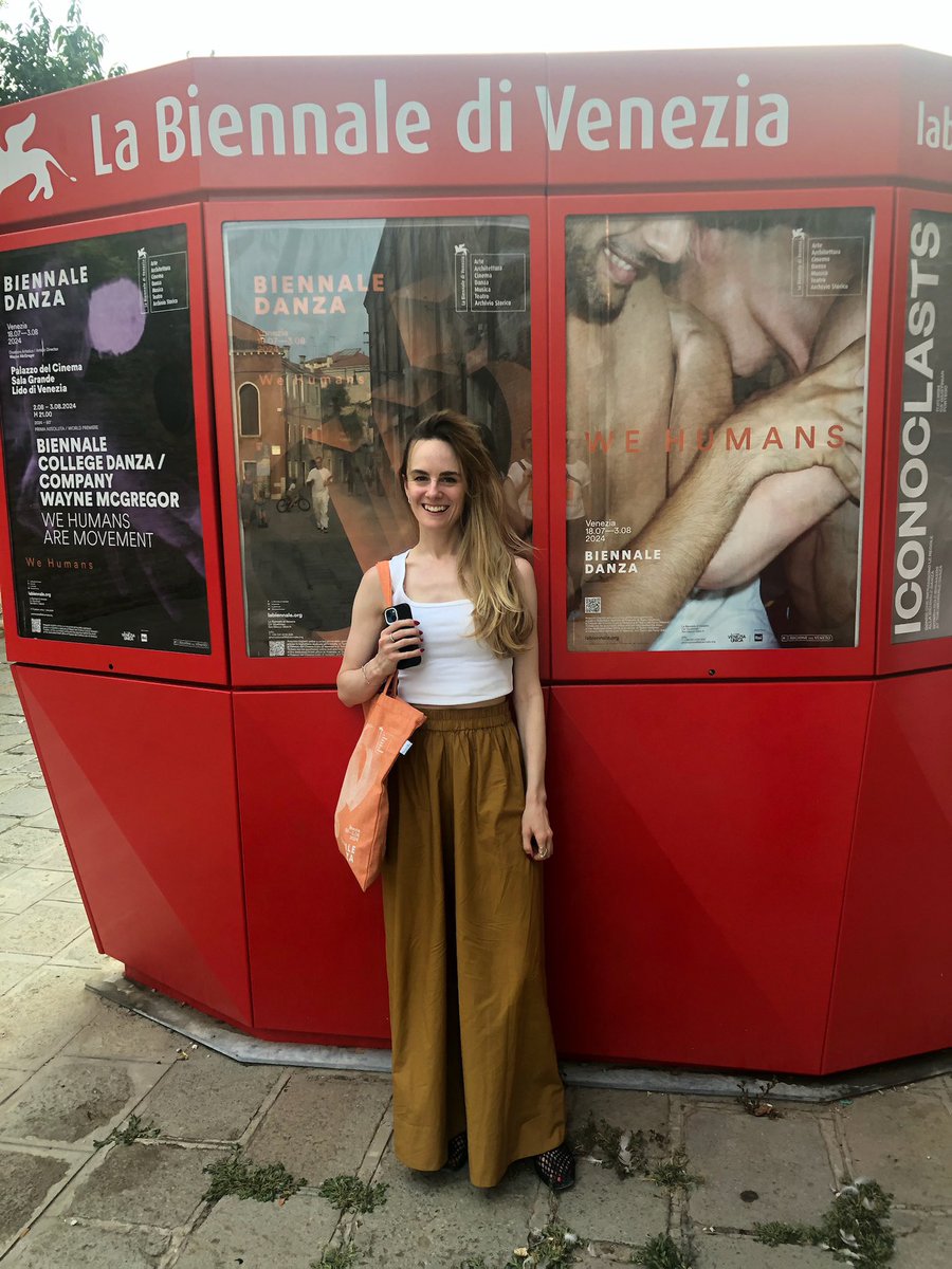 Rachel_J_Thomas's tweet photo. Feeling very lucky (+ full of panna cotta) after an incredible few days in Venice @la_Biennale—a huge perk of being editor for the #BiennaleDanza! Returning inspired by the performances I saw + by a city so awash with culture, and so happy to have shared the experience w @HSpag https://t.co/uSzrBHpnHq