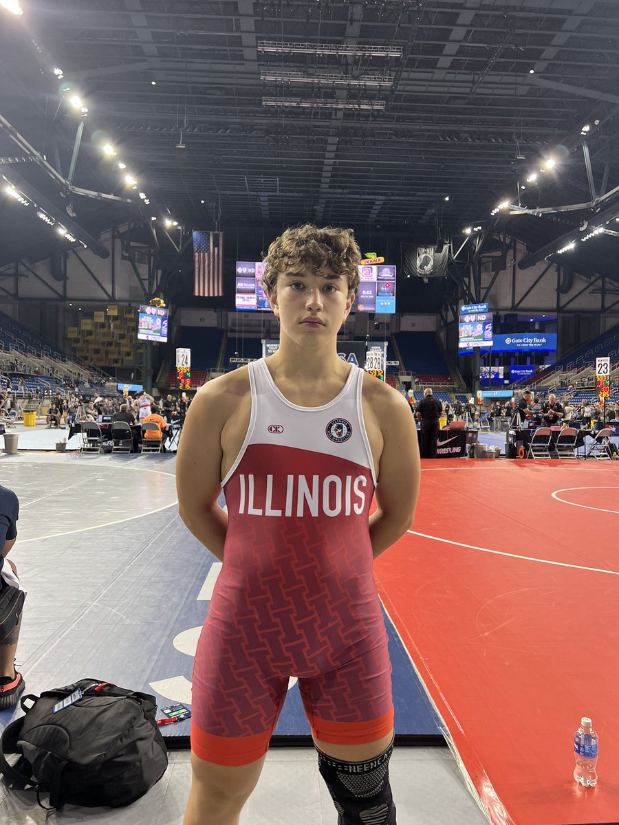 Congratulations to Diego Lopez who reached the  round of 48 at Greco nationals four Team  Illinois. Your hard work is paying off, way to go!