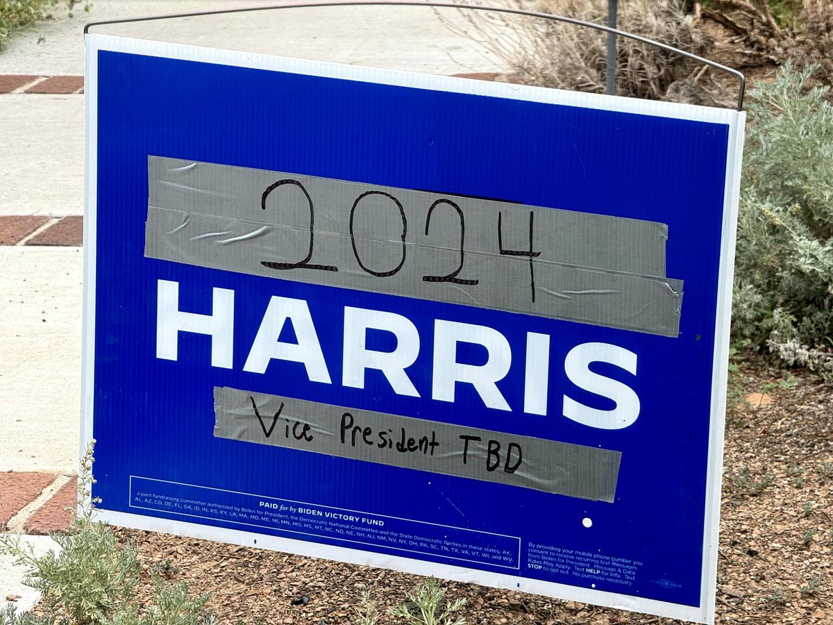 My neighbors move quickly. All in for Kamala Harris!