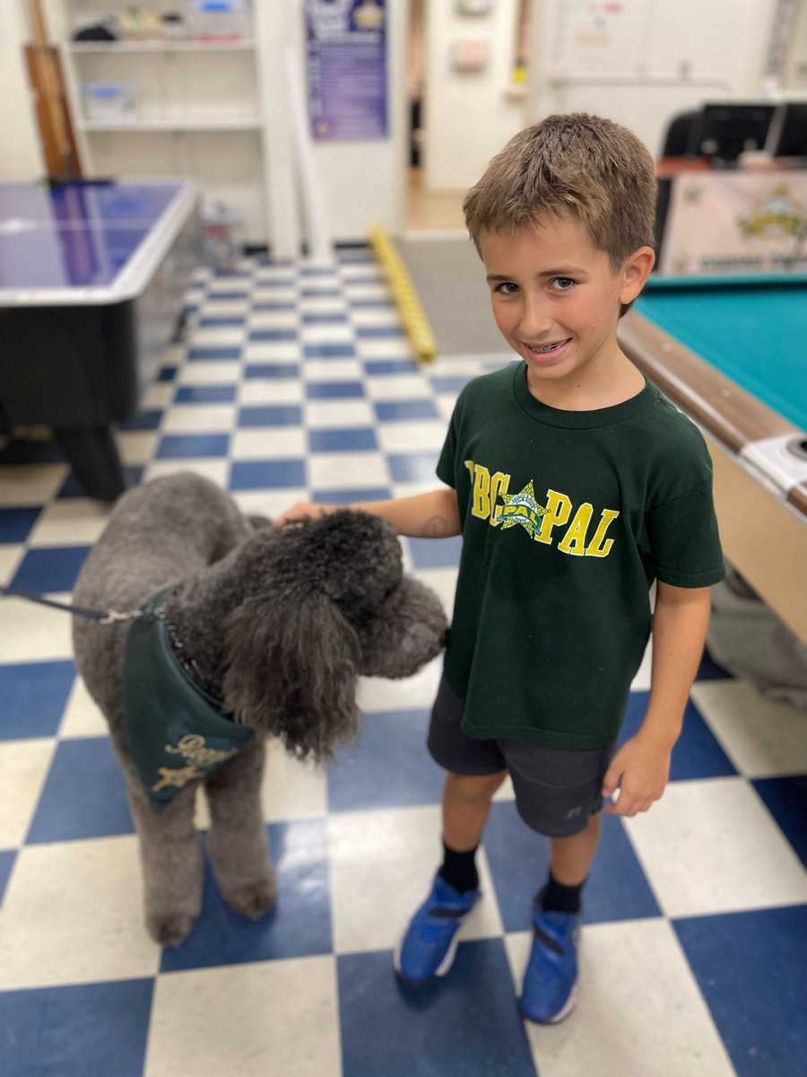 Pbcpal's tweet photo. PBSO’s Therapy Dogs came by for a visit at our Cabana Colony site.  A BIG THANK YOU to all of our Therapy Dog Teams (dogs &amp; handlers)  for taking the time to teach our youth about their importance &amp; mission while spending time with us! https://t.co/tnAN2dz45V