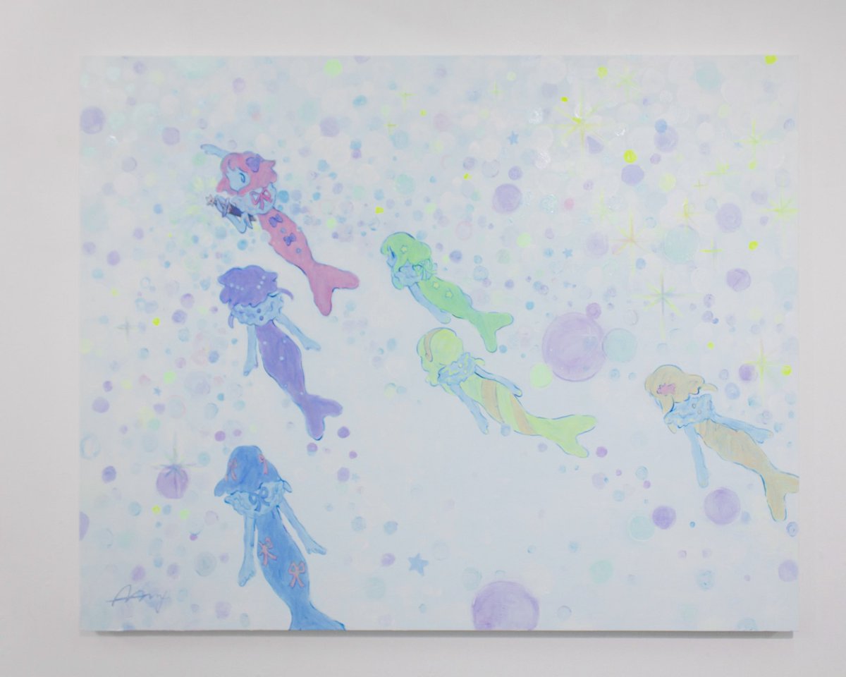 「今回の作品で一番大きなF30号の『姉たち』というタイトルの作品。  アンデルセン」|ア〜ミ〜／𝗔𝗔𝗠𝗬のイラスト