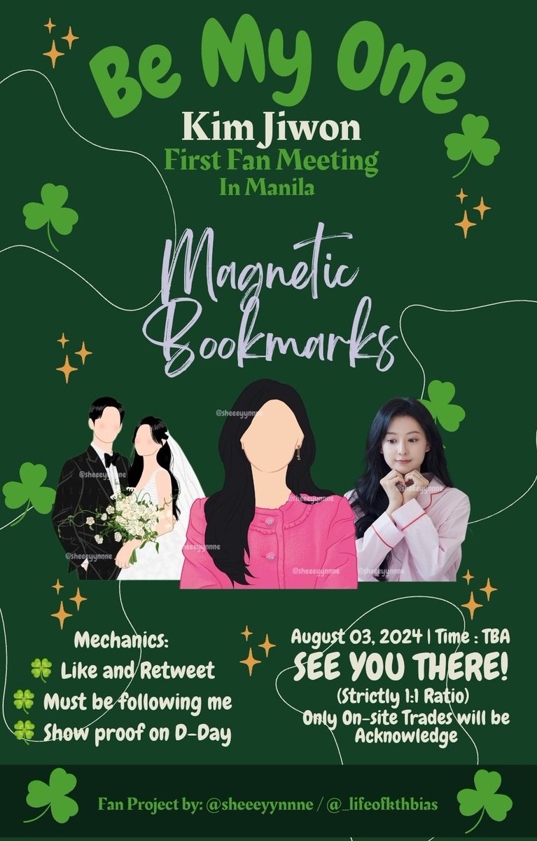 🍀MAGNETIC BOOKMARK 🍀

#KIMJIWONinMANILA #BE_MY_ONE_IN_MANILA