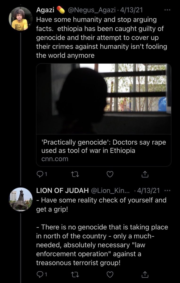 bruckebede's tweet photo. @timnitGebru @GraceHoneypot Here’s another one…an economist at the IMF. A month into Tigray Genocide, he changed his Kaleb_Tamiru account into Lion_King_ET and opened a new account under TamiruKaleb. His nameless &amp; faceless account for his genocidal words, the other account for a “clean” SM presence https://t.co/HY4YoUIdLQ