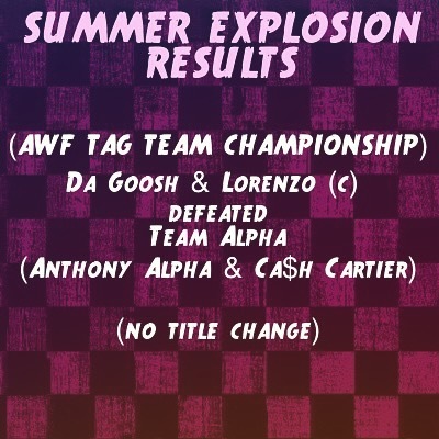 prowrestlingaz's tweet image. Results from last night’s #SummerExplosion event at @taproom120 

#prowrestling #awf #luchalibre instagr.am/p/C9tY-DtpjJ8/