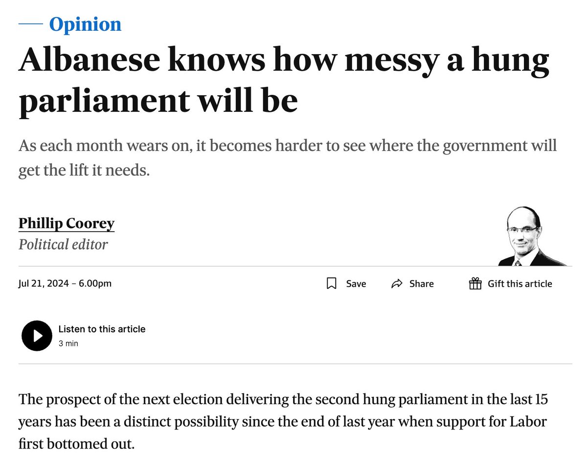 The establishment may be rattled by the idea of a more balanced Parliament, but citizens are energised by the prospect of their voices carrying greater weight. 

A more diverse and representative government is not a threat, but a triumph of democracy.

Phil needs to catch up.