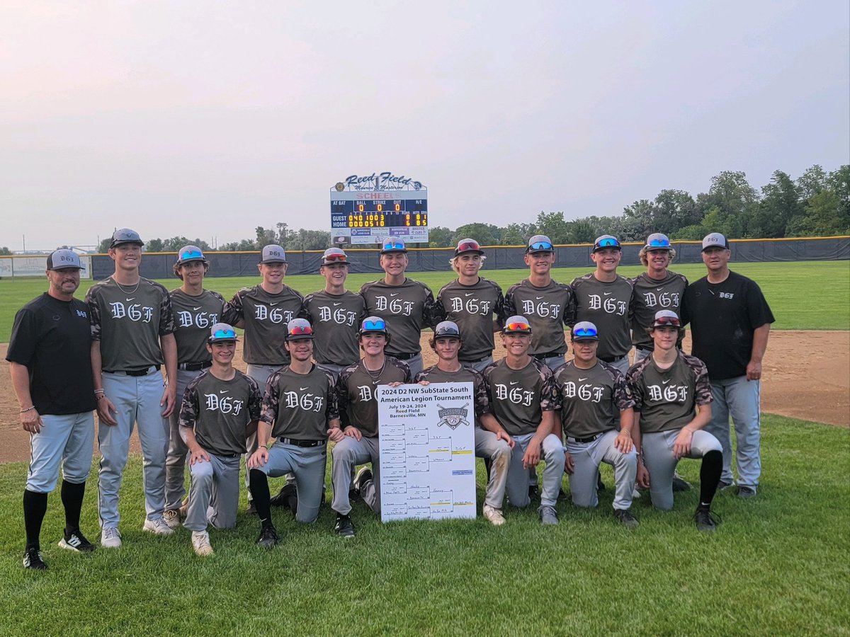 DGF wins NW Sub State South Tournament over Wadena 8-6 in tonight’s Championship game. DGF will play Roseau at 11:00am in the NW Sub State on Thursday in Red Lake Falls.