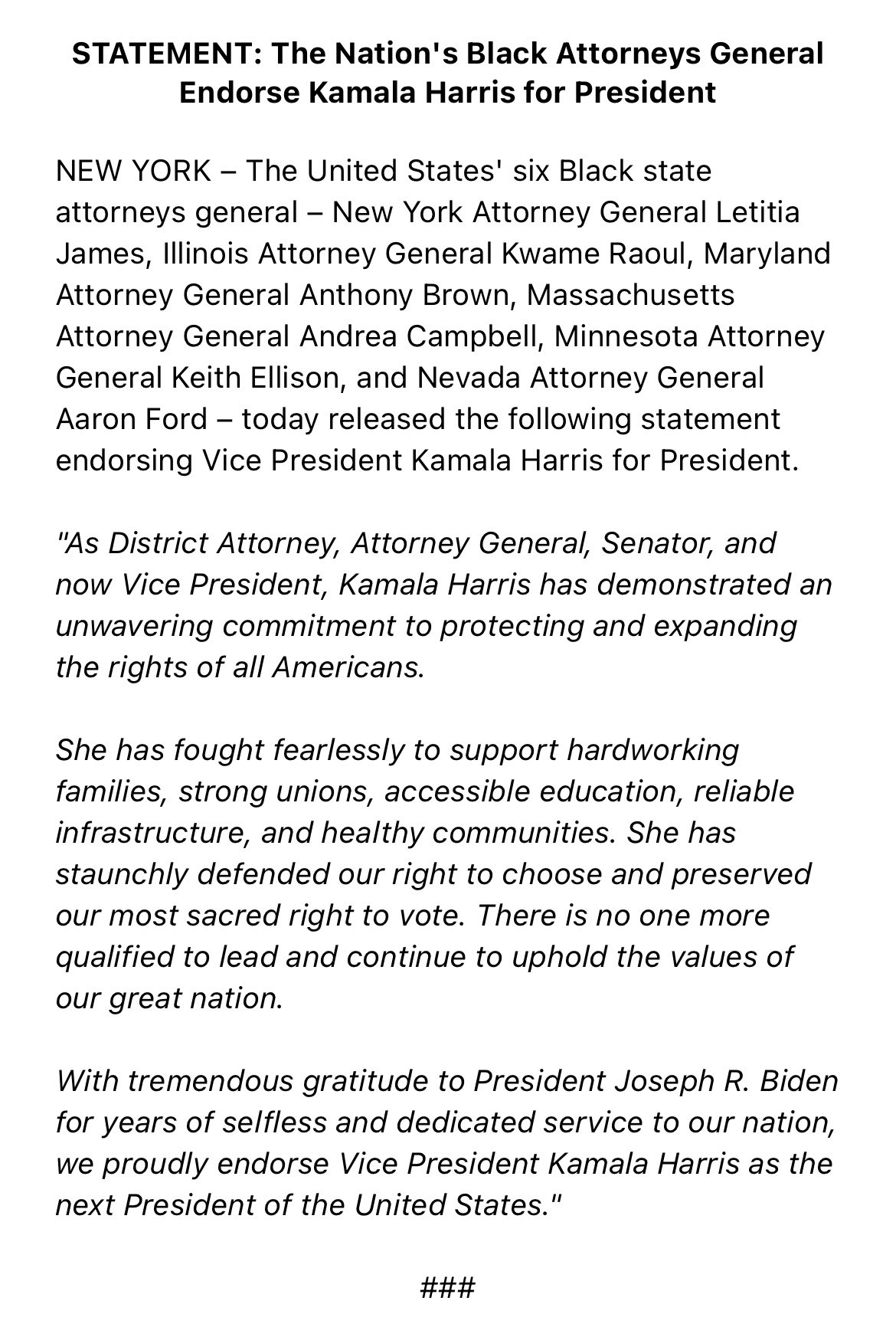 Tish James on X: &ldquo;I&rsquo;m leading a coalition of every Black AG in the 