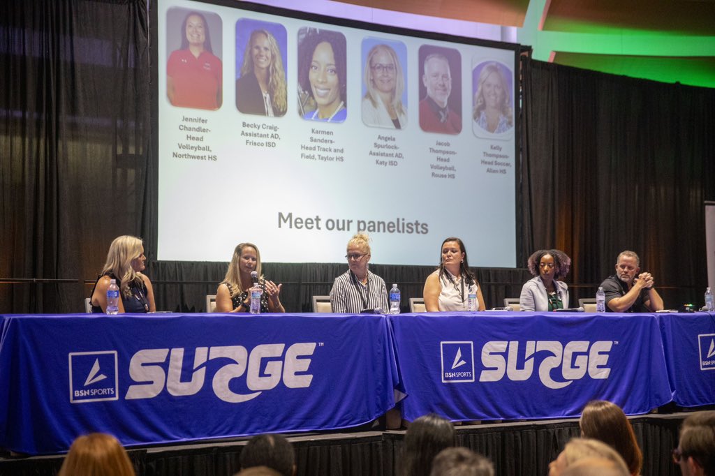 THSCAcoaches's tweet photo. Thank you to @bsnsports_tx for hosting this Coaches of Girls Sports Forum! #PoweringGirlsForward ๐ช๐ https://t.co/FJl8c71dPS