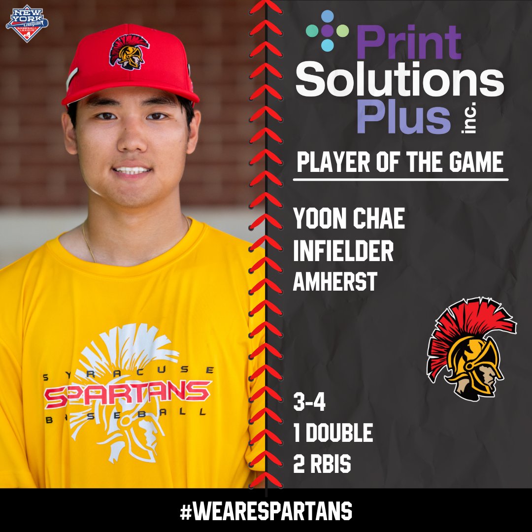 The Print Solutions Plus Player of the Game is Yoon Chae

Yoon went 3-4 with a double and two RBIs