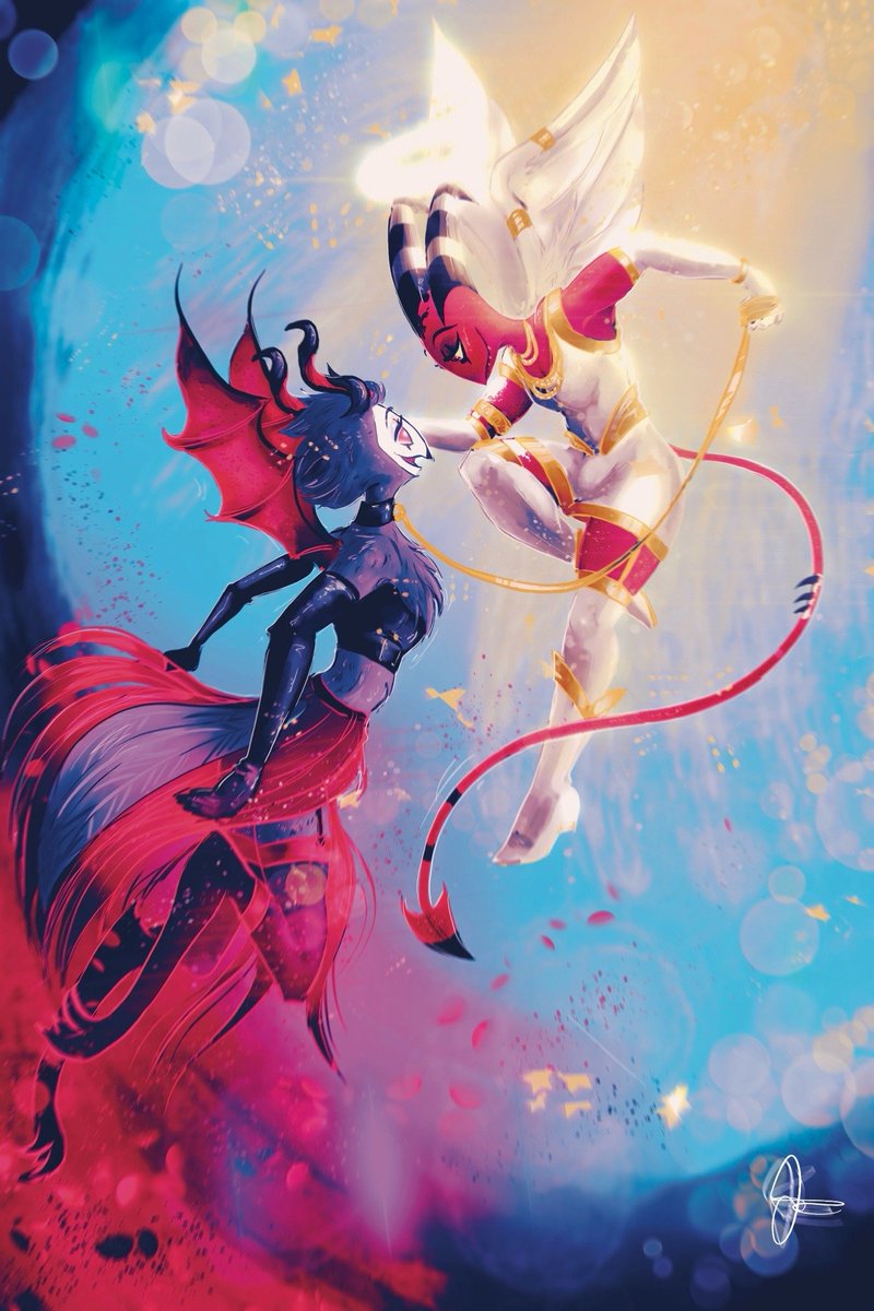 ✨ANGELS AND DEMONS✨
Curious Demon Stolas and his secret Angel Boyfriend Blitzø 👀✨
.
Day One of <a href="/StolitzDRESSup/">StolitzDRESSupWeek</a> 🙃
In Germany it's already the 22th sooo 💅🏻
.
#helluvaboss #Stolitzdressupweek #stolitz