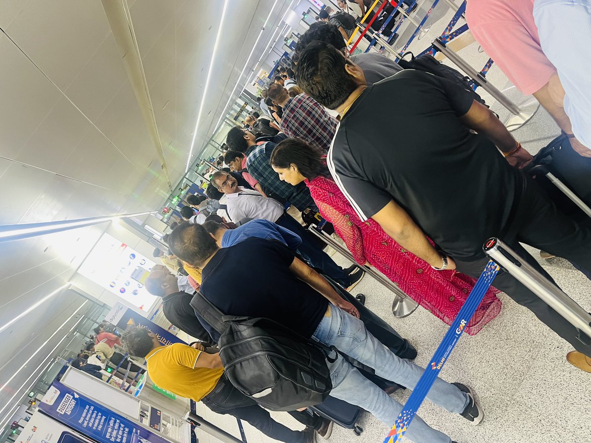 DG Yatra at IGI Terminal 3. The queue is longer than the normal one. Just shows that nothing in India is sustainable!