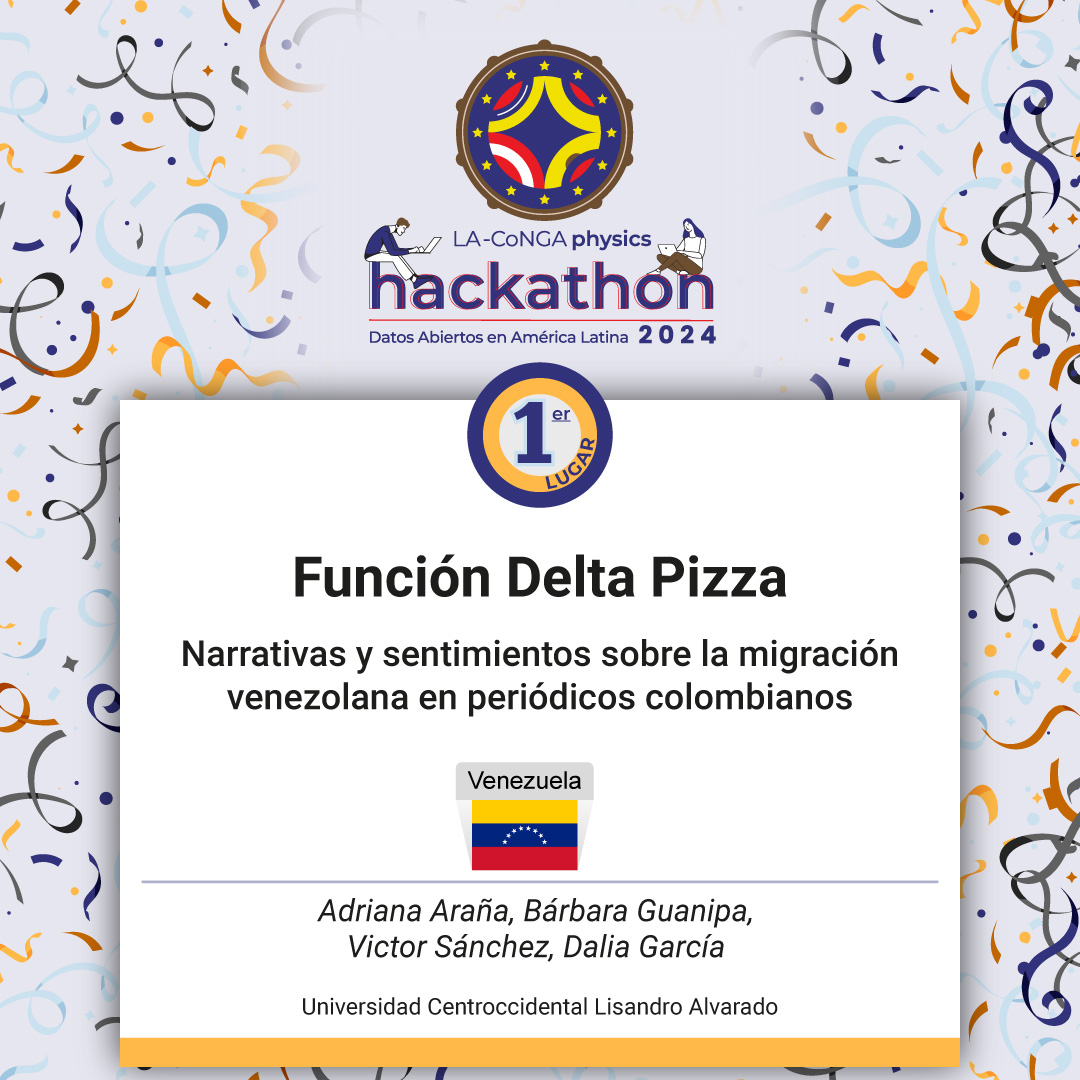 #1erlugar🏆#CoAfina2024 #Reto6 Análisis de narrativas y sentimientos sobre la migración venezolana  en periódicos colombianos #Migración #OpiniónPública #Periodismo Adriana Araña, Dalia García, Victor Sanchez, y Barbara Guanipa de <a href="/uclave/">uclave</a> #Venezuela🇻🇪