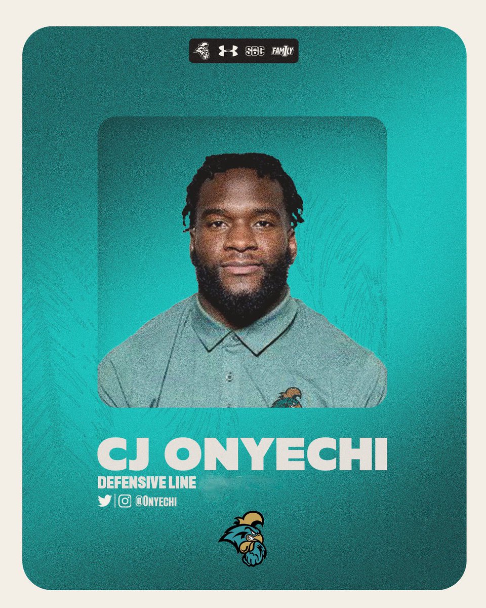 Excited to be the Assistant Defensive Line Coach at Coastal Carolina! Come ball at the beach 🏝️ #ChantUp