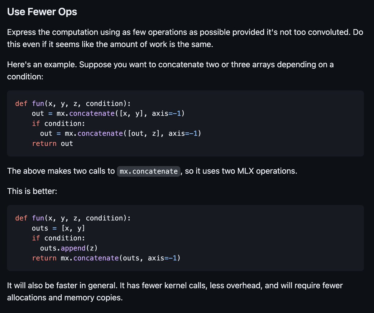 MLX best practice of the day.

I see these sorts of trivially optimizable bits of code all the time (just today in fact) so thought I'd share.  (Applies to most other array/DL frameworks):