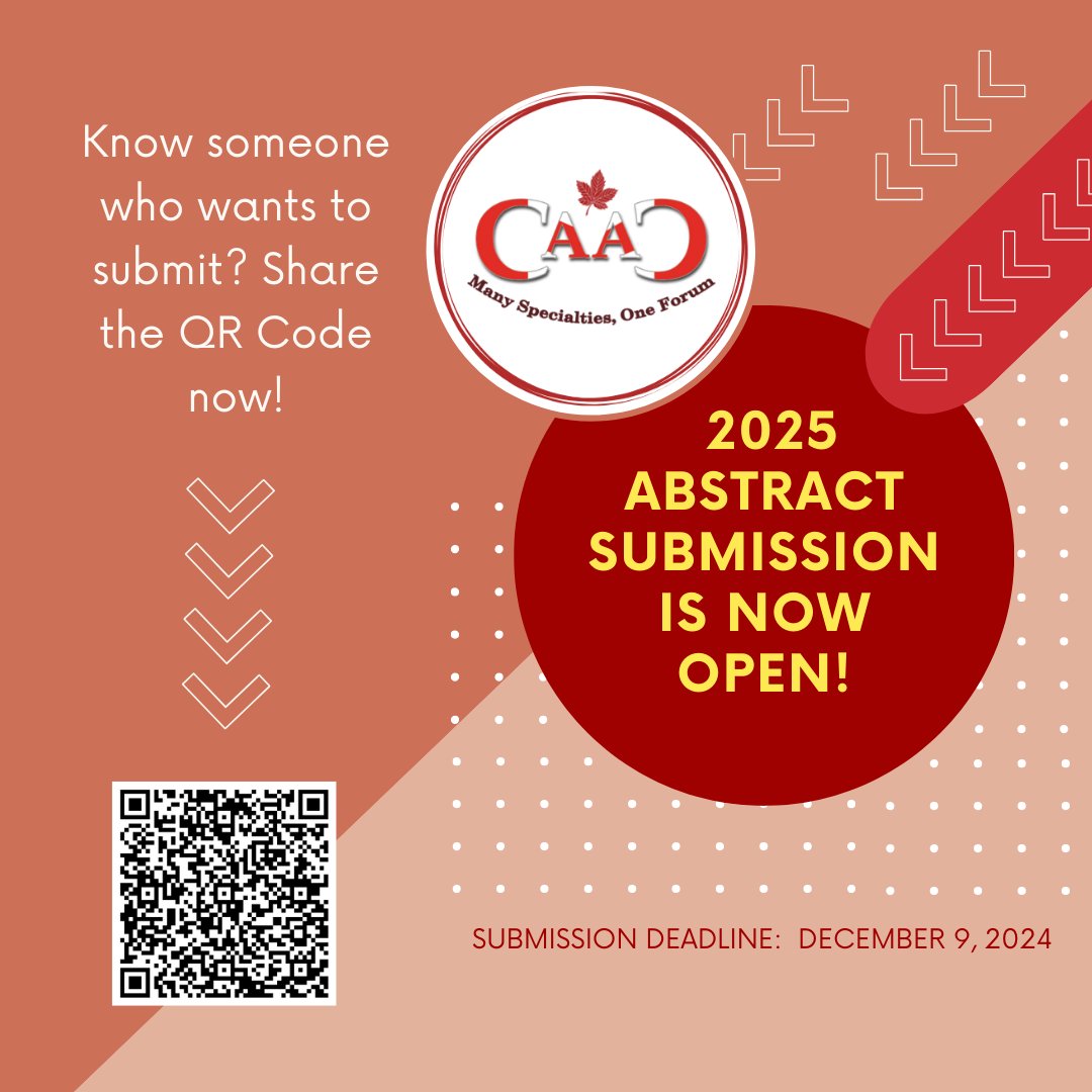 🚀 Exciting News! 🚀 The CAAC is thrilled to announce that we are now accepting abstracts for our 2025 Conference! 🎉✨
🔗 canadianambulatorycare.org
📅 Deadline to submit: December 9, 2024

#CAAC2025 #CallForAbstracts #Conference #Research #Innovation #SubmitNow