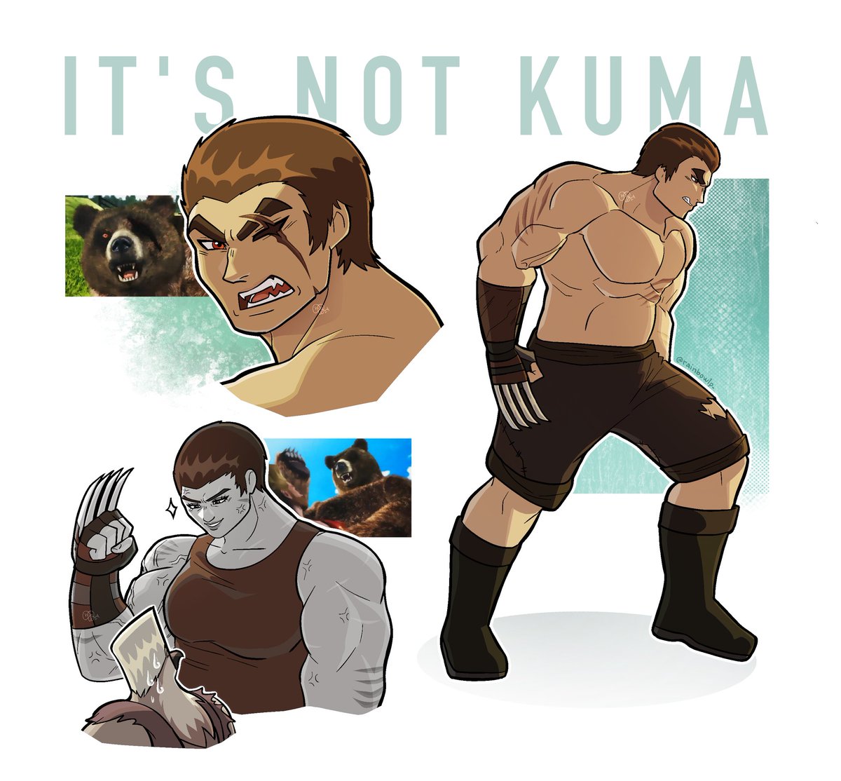 Part 92]✨ Tekken X Human-Version🌱 Oops! ~ it's not #Kuma 🐠