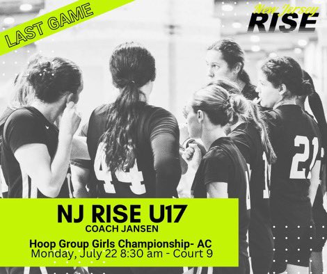 NJ Rise 17U Jansen (@2025njrise) on Twitter photo Coaches please don’t miss this talented 2025 crew’s last game together. There’s so much talent, heart and hard work in this team. 💚! <a href="/CoachAliNap/">Coach Ali Napolitano</a> <a href="/EllenMasonius/">Ellen Clark Masonius</a> <a href="/newjerseyrise/">New Jersey RISE</a> <a href="/GlennJansen11/">Glenn Jansen</a> Coaches please don’t miss this talented 2025 crew’s last game together. There’s so much talent, heart and hard work in this team. 💚! <a href="/CoachAliNap/">Coach Ali Napolitano</a> <a href="/EllenMasonius/">Ellen Clark Masonius</a> <a href="/newjerseyrise/">New Jersey RISE</a> <a href="/GlennJansen11/">Glenn Jansen</a>