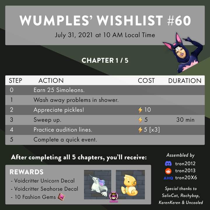 Magnus_Simmer's tweet photo. Wumples 60 rerun.

Starts the 22nd of July.

Thanks to all involved. 🙂

#TheSimsMobile 

#Wumples https://t.co/OJXbB0p2RV