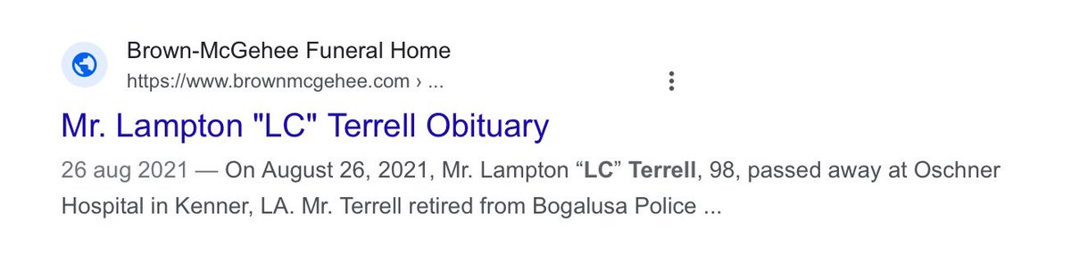 Sometimes I simply hate Twitter.
The tweet below has over 42k likes and not a single person checked it.
Well…..I did of course. 
These heroic brothers both died,  L.C. Terrell in 2021 at the age of 98 and Ubert Terrell (age 102) in 2022.