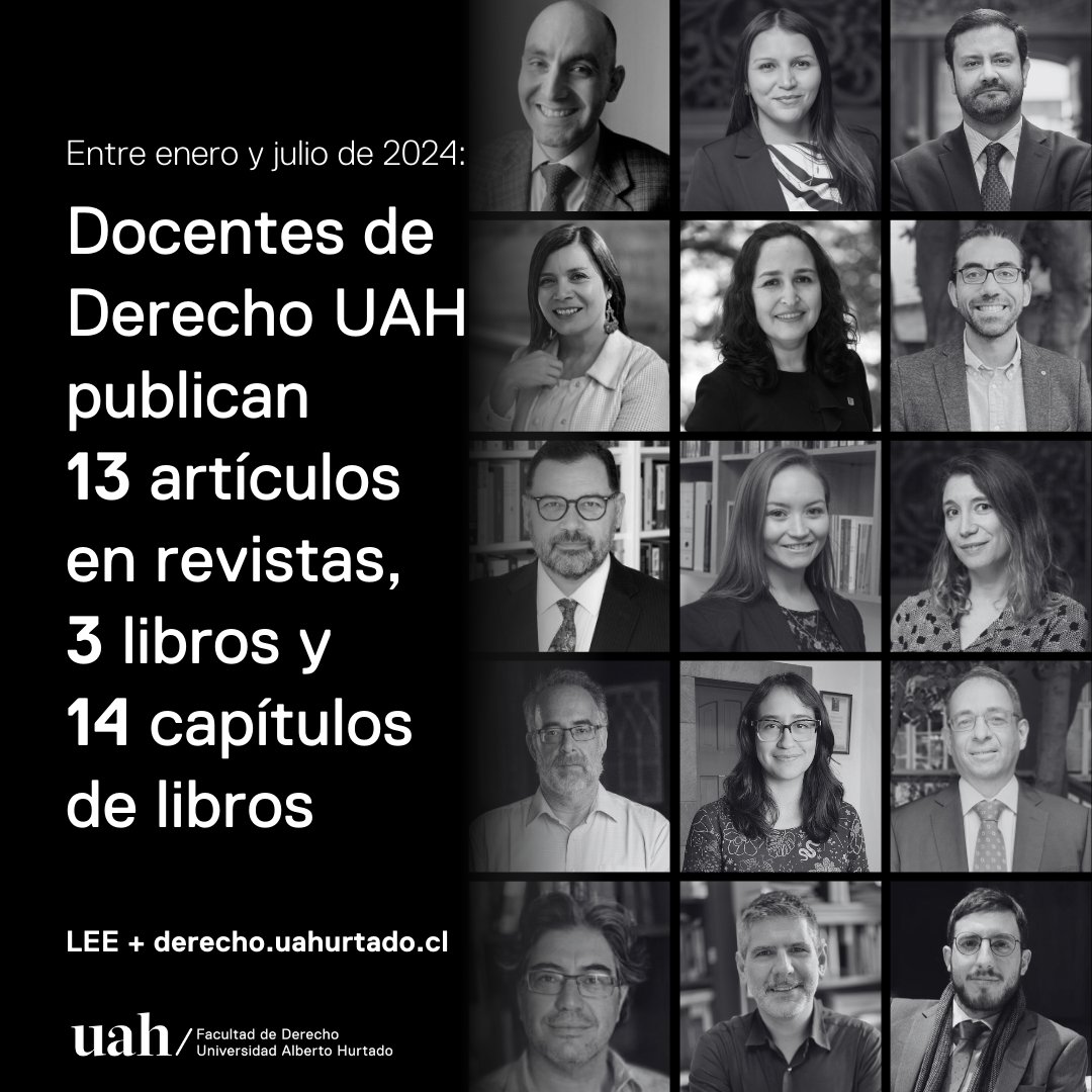 Entre enero y julio de 2024, las y los profesores de planta de #DerechoUAH realizaron un total de 30 publicaciones de artículos de revistas, libros y capítulos de libros y 7 ediciones de libros y revistas 👏🏼
Revisa el detalle en derecho.uahurtado.cl/noticias/1o-se…